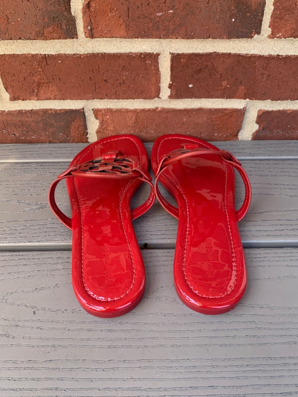 Tory Burch Miller Sandals in Red Patent Leather - Picture 4 of 13